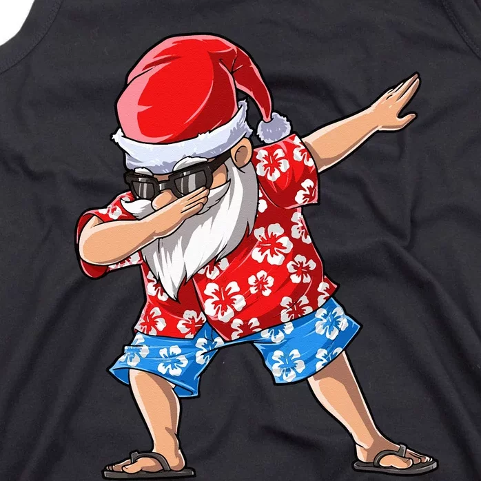 Dabbing Santa Christmas in July Hawaiian Xmas Dab Tank Top