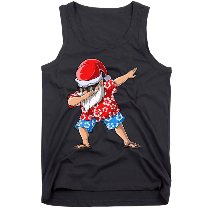 Dabbing Santa Christmas in July Hawaiian Xmas Dab Tank Top