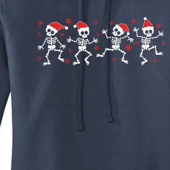 Dancing Skeletons Christmas Holidays Party Design Funny Xmas Funny Gift Women's Pullover Hoodie