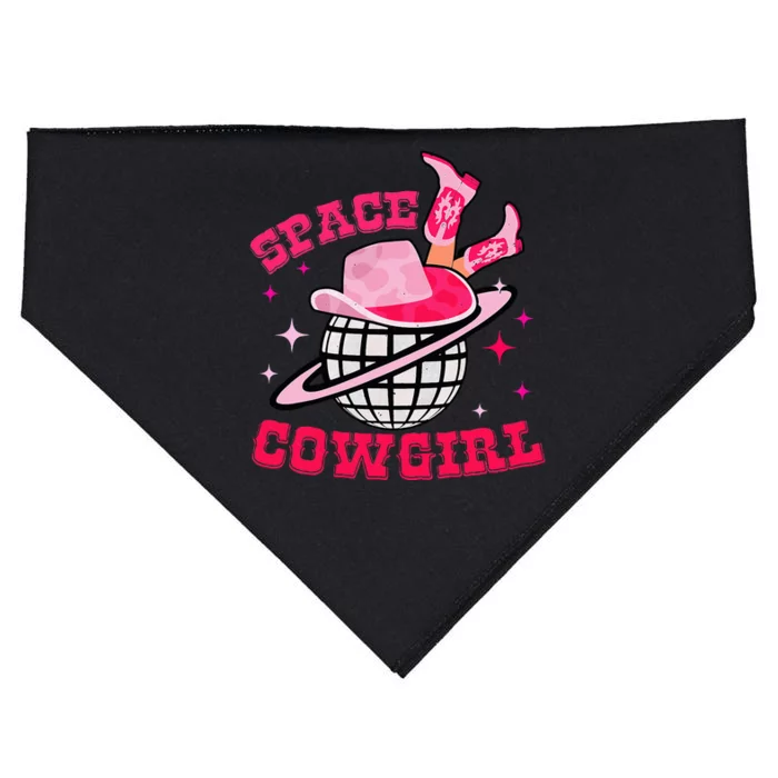 Disco Space Cowgirl Western Cowhide USA-Made Doggie Bandana