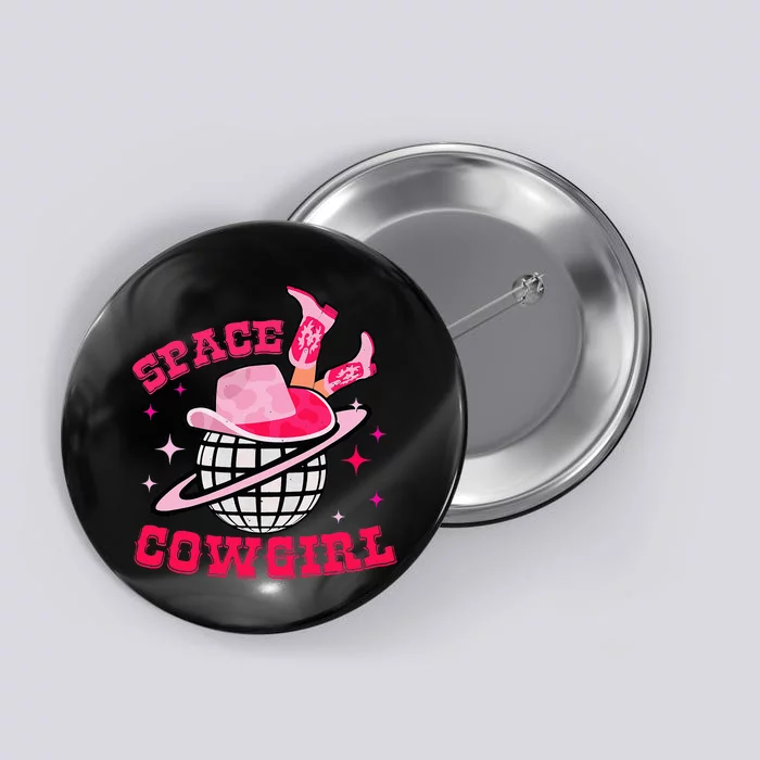 Disco Space Cowgirl Western Cowhide Button