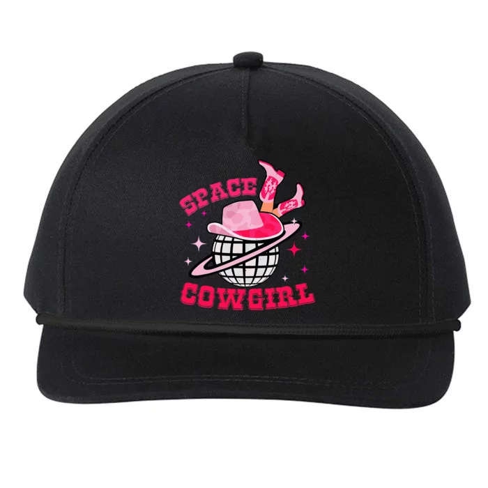 Disco Space Cowgirl Western Cowhide Snapback Five-Panel Rope Hat