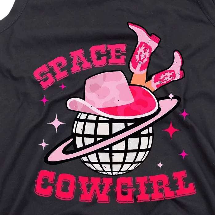 Disco Space Cowgirl Western Cowhide Tank Top