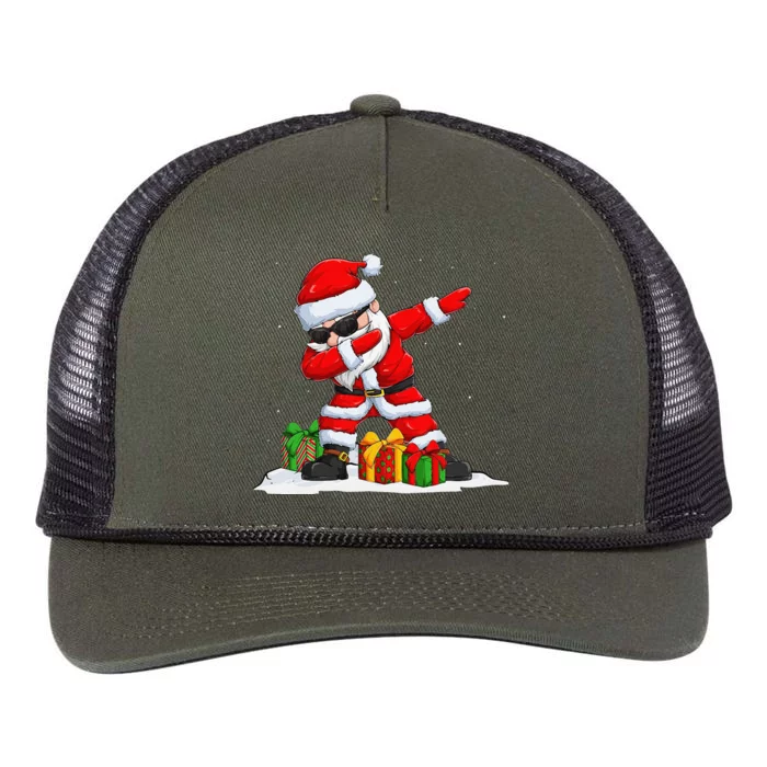 Dabbing Santa Claus Christmas Funny Funny Xmas Dab Dance Retro Rope Trucker Hat Cap