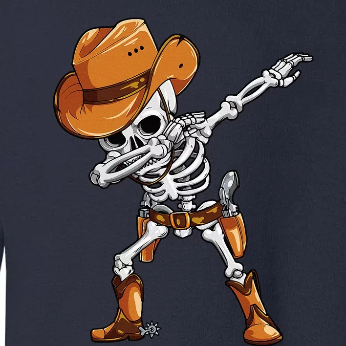 Dabbing Skeleton Cowboy Halloween Men Funny Dab Dance Toddler Sweatshirt