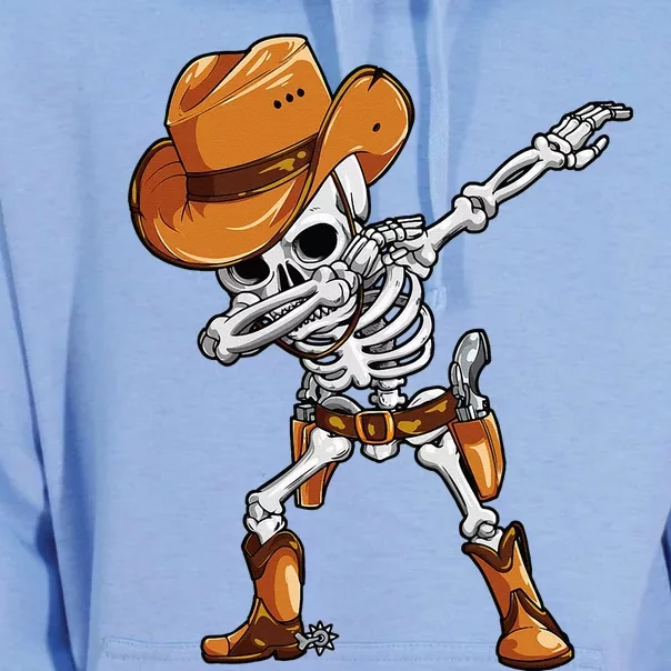 Dabbing Skeleton Cowboy Halloween Men Funny Dab Dance Unisex Surf Hoodie