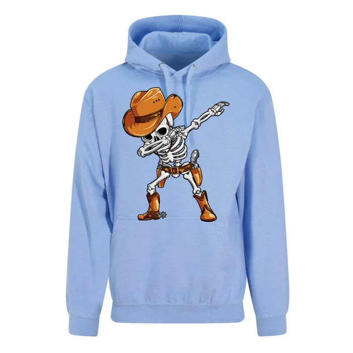 Dabbing Skeleton Cowboy Halloween Men Funny Dab Dance Unisex Surf Hoodie