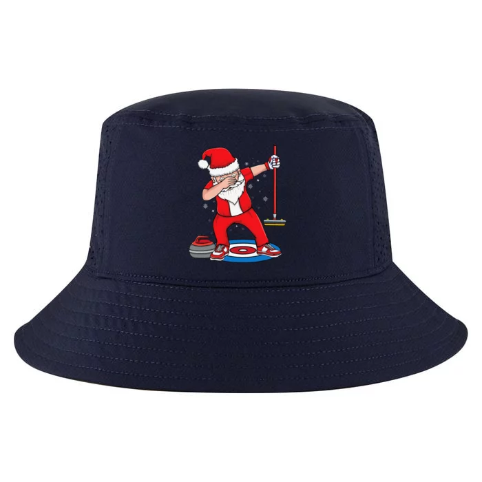 Dabbing Santa Curling Player Curling Broom Curler Curling Cool Comfort Performance Bucket Hat