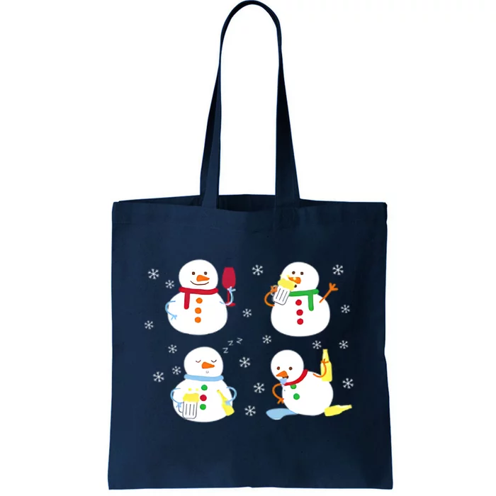 Drunk Snowmen Christmas Tote Bag