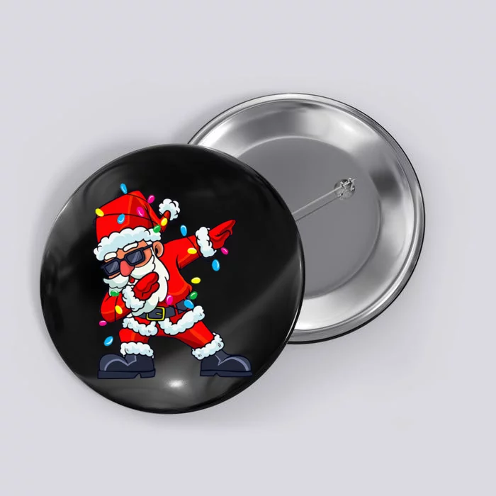 Dabbing Santa Claus Christmas Tree Lights Kids Dab Xmas Button