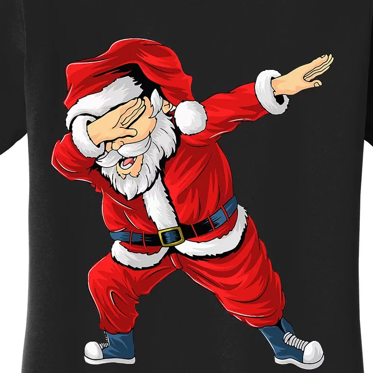 Dabbing Santa Claus Christmas Dance Party Women's T-Shirt