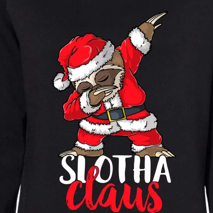 Dabbing Slotha Claus Merry Slothmas Christmas Pajama Meaningful Gift Womens California Wash Sweatshirt