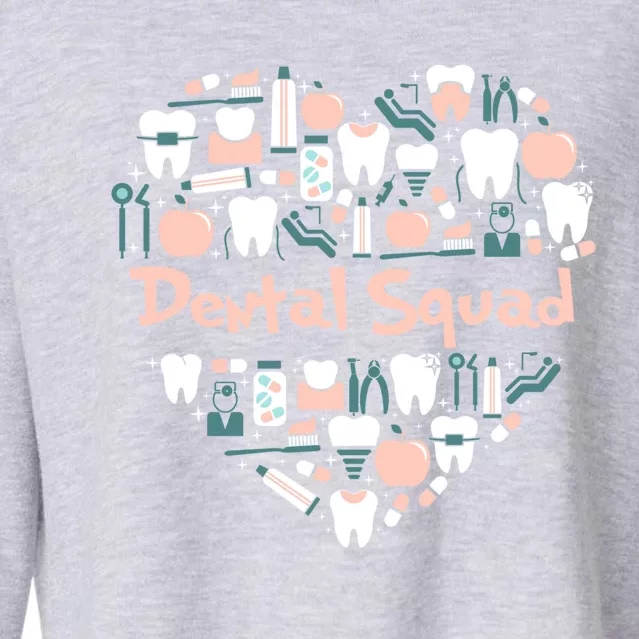 Dental Squad Costume Cute Dentist Office And Hygienist Gift Cropped Pullover Crew