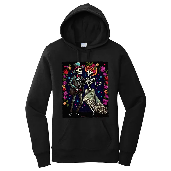 Dancing Skeletons Costume Dia De Los Muertos Day of The Dead Women's Pullover Hoodie