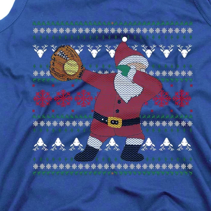 Dabbing Santa Christmas Softball Tank Top