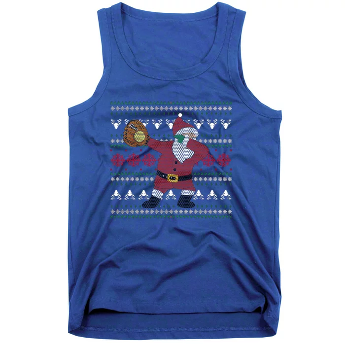 Dabbing Santa Christmas Softball Tank Top