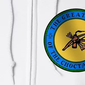 Double Sided Choctaw Nation Flag Full Zip Hoodie