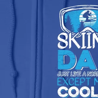 Dad Ski Cool Dad Christmas Stepfather Gift Full Zip Hoodie