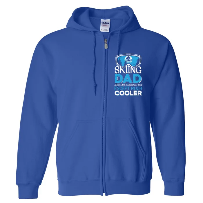 Dad Ski Cool Dad Christmas Stepfather Gift Full Zip Hoodie