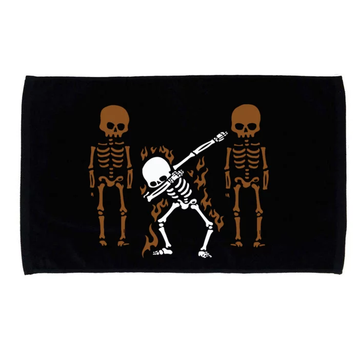 Dabbing Skeleton Dab Dance Halloween Gift Microfiber Hand Towel