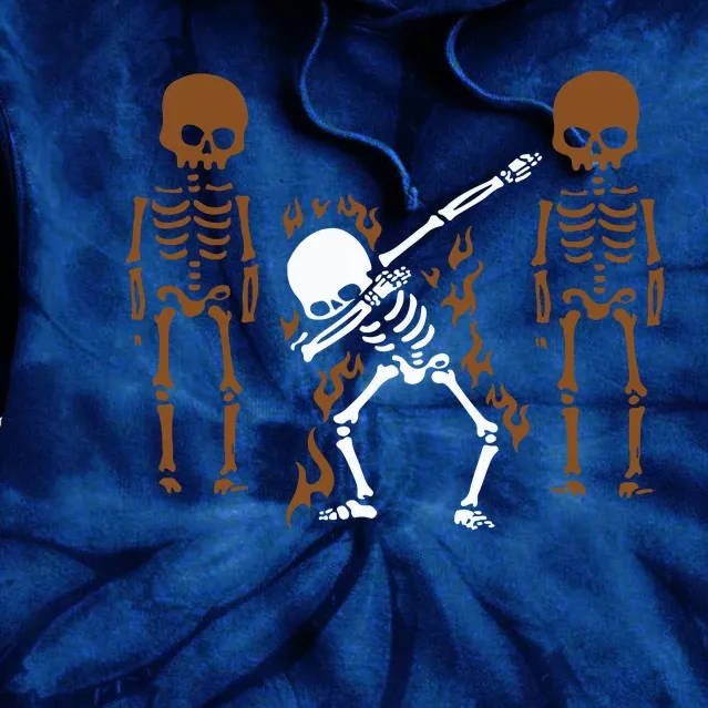 Dabbing Skeleton Dab Dance Halloween Gift Tie Dye Hoodie