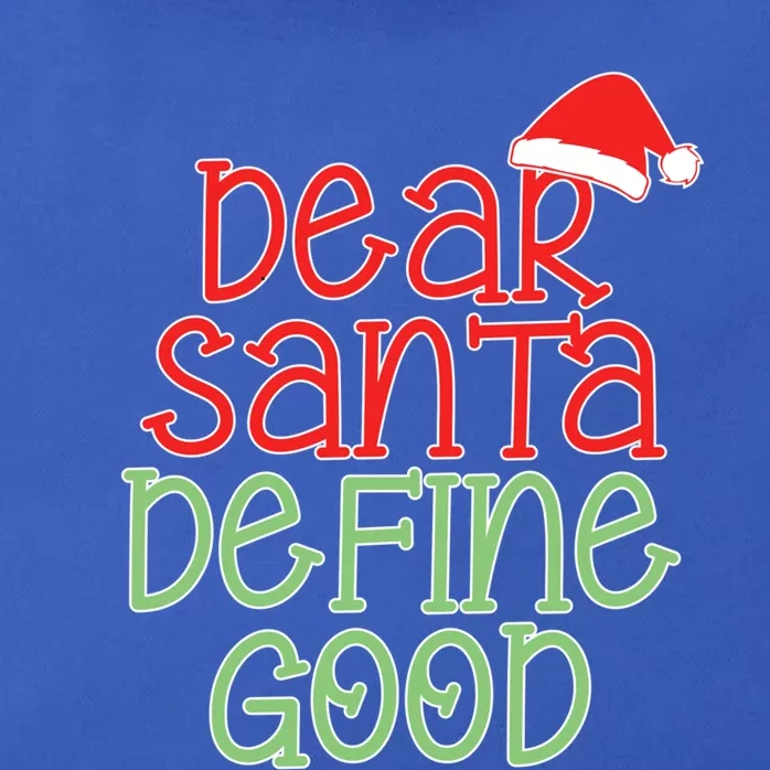 Dear Santa Define Good Christmas Novelty I Can Explain Cool Gift Zip Tote Bag