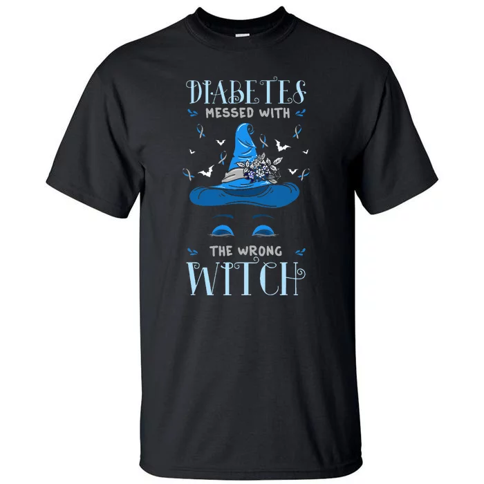 Diabetes Survivors Diabetic Patient Halloween Witch Costume Tall T-Shirt