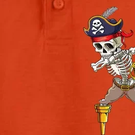 Dab Skeleton Dabbing Skeleton Pirate Baseball Dry Zone Grid Performance Polo