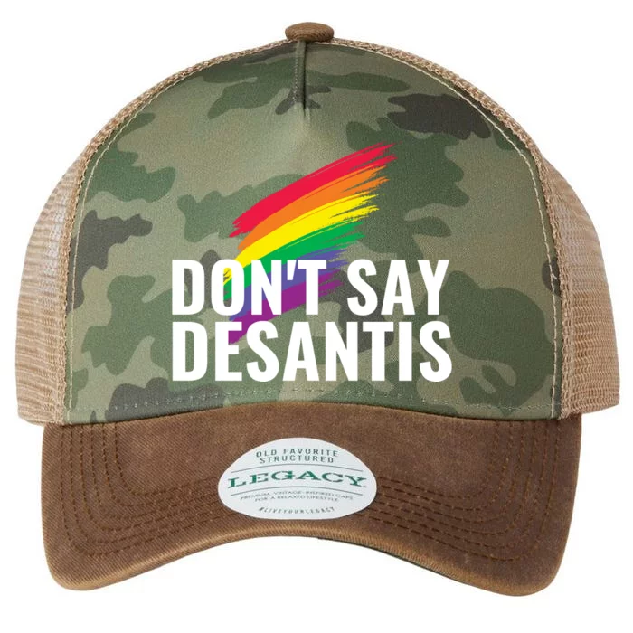 Dont Say DeSantis Rainbow Say Gay Graphic Legacy Tie Dye Trucker Hat