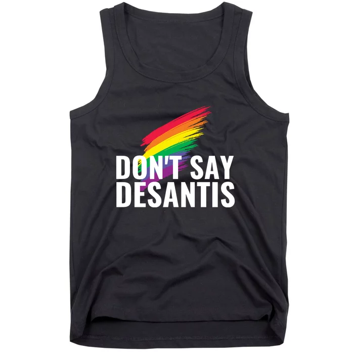 Dont Say DeSantis Rainbow Say Gay Graphic Tank Top