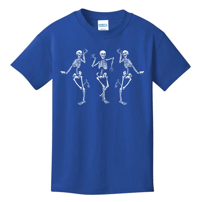 Dancing Skeletons Dance Challenge Halloween Gift Kids T-Shirt