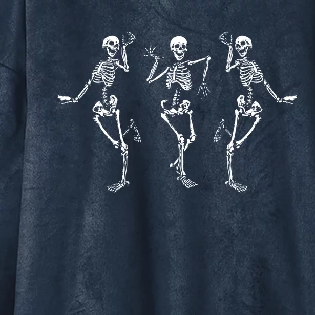 Dancing Skeletons Dance Challenge Halloween Gift Hooded Wearable Blanket