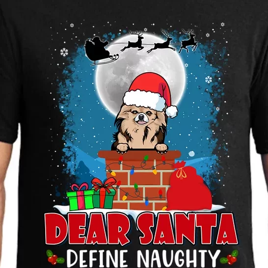 Dear Santa Define Naughty Chihuahua Dog Funny Christmas Great Gift Pajama Set