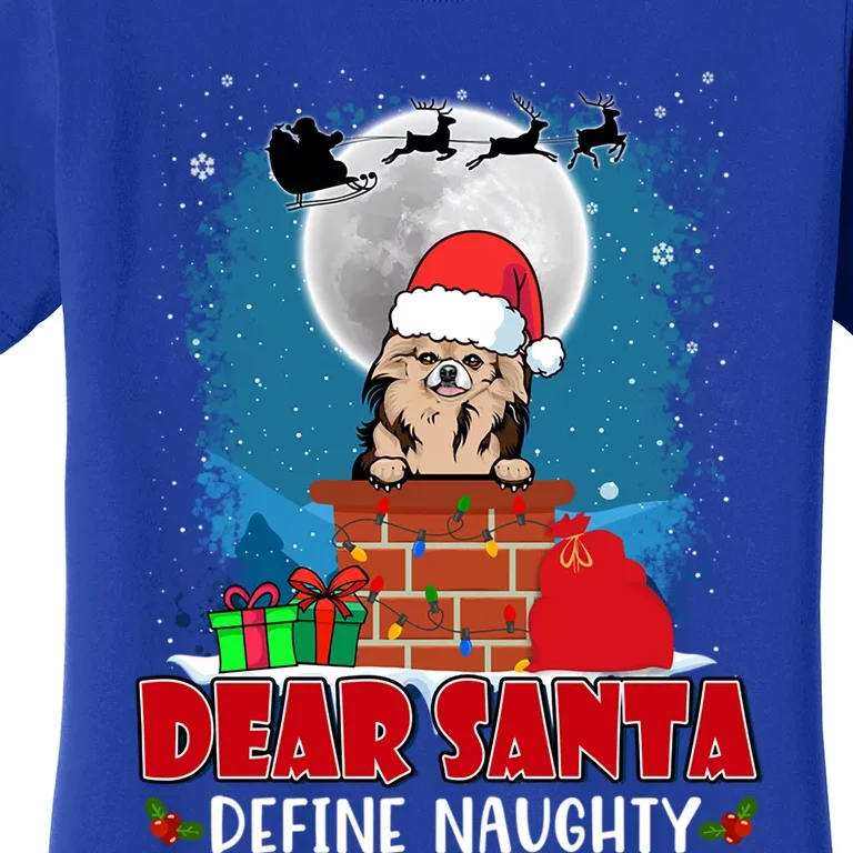 Dear Santa Define Naughty Chihuahua Dog Funny Christmas Great Gift Women's T-Shirt