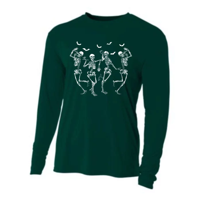 Dancing Skeletons Dance Challeng For Cooling Performance Long Sleeve Crew