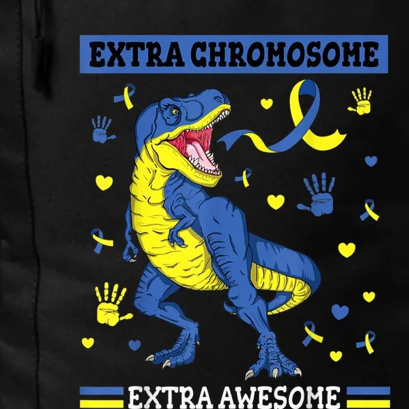 Down Syndrome Dinosaur T rex Extra Chromosome Extra Awesome Daily Commute Backpack