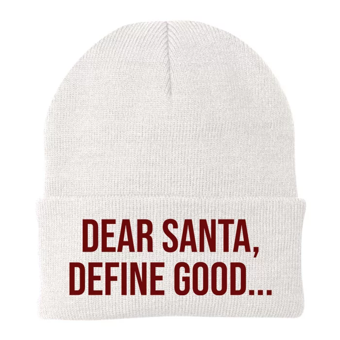 Dear Santa Define Good Funny Christmas Knit Cap Winter Beanie