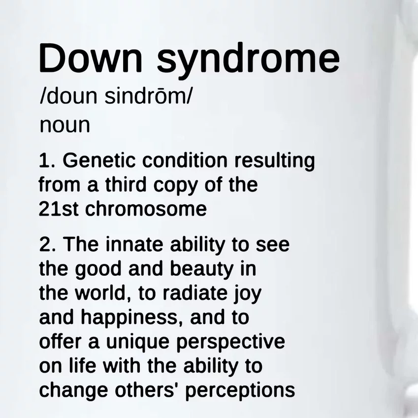 Down Syndrome Definition Awareness Month Black Color Changing Mug