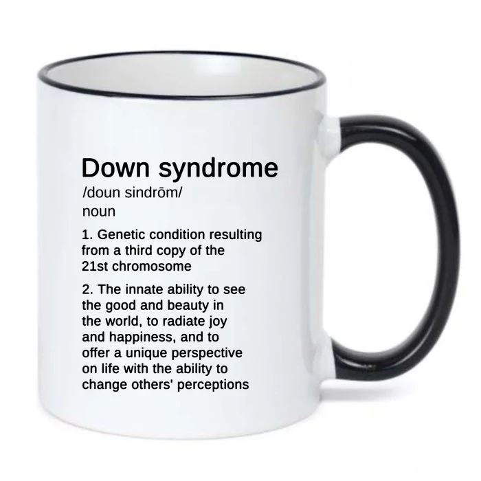 Down Syndrome Definition Awareness Month Black Color Changing Mug