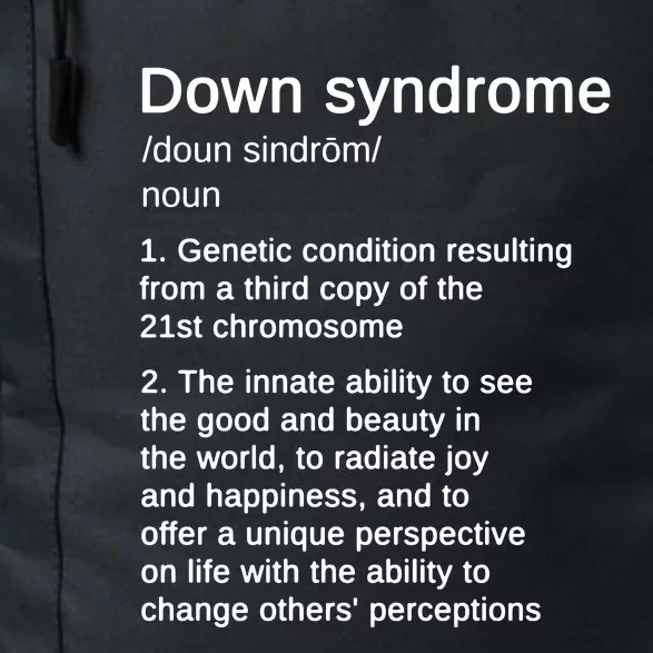 Down Syndrome Definition Awareness Month Daily Commute Backpack