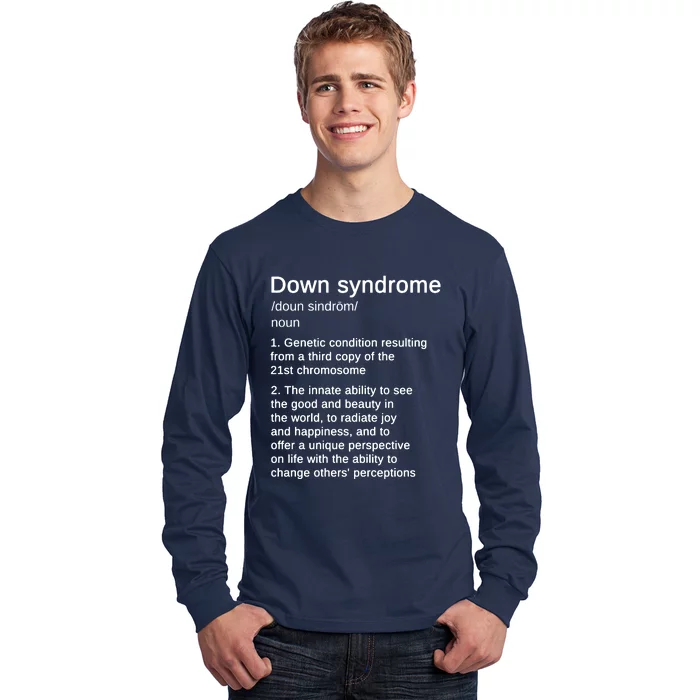 Down Syndrome Definition Awareness Month Long Sleeve Shirt