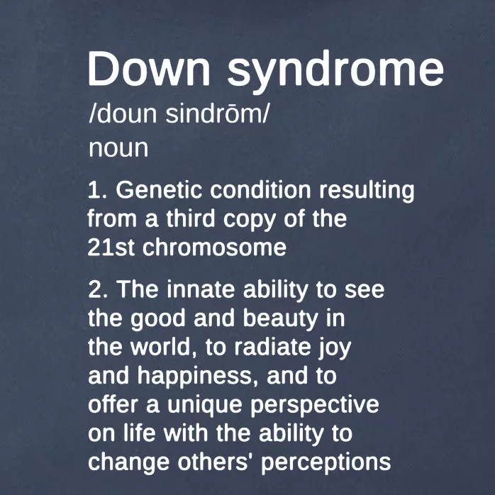 Down Syndrome Definition Awareness Month Zip Tote Bag