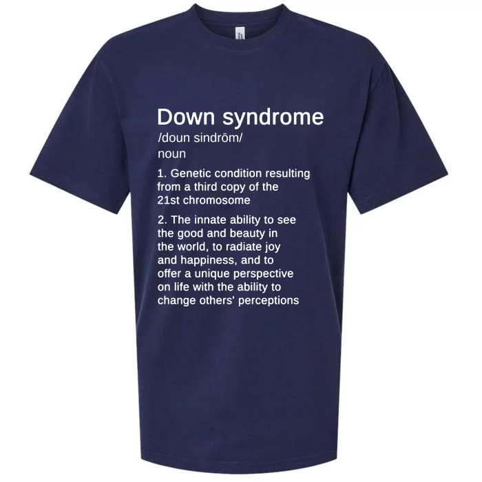 Down Syndrome Definition Awareness Month Sueded Cloud Jersey T-Shirt