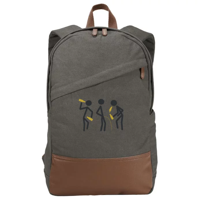 Drunk Stickfigers Cotton Canvas Backpack