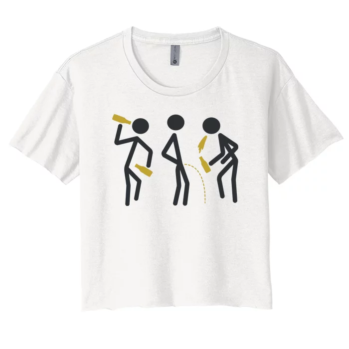 Drunk Stickfigers Women's Crop Top Tee