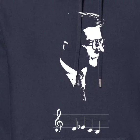 Dmitri Shostakovich Dsch Motif Musical Notes Premium Hoodie