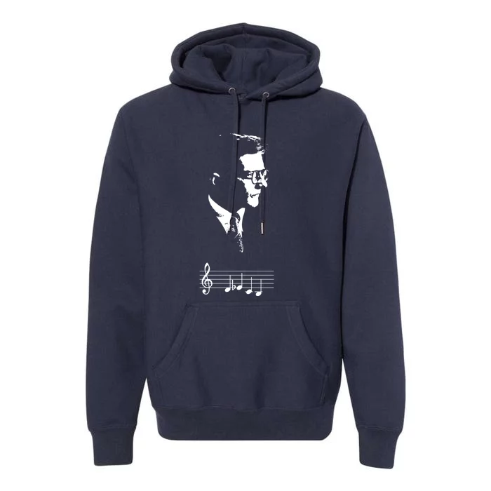 Dmitri Shostakovich Dsch Motif Musical Notes Premium Hoodie