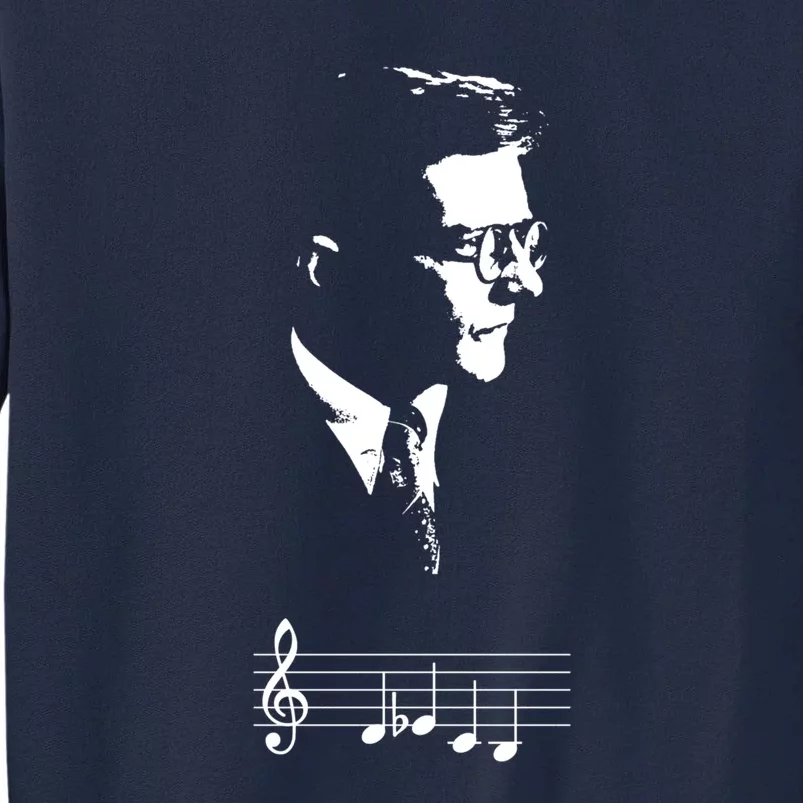 Dmitri Shostakovich Dsch Motif Musical Notes Tall Sweatshirt