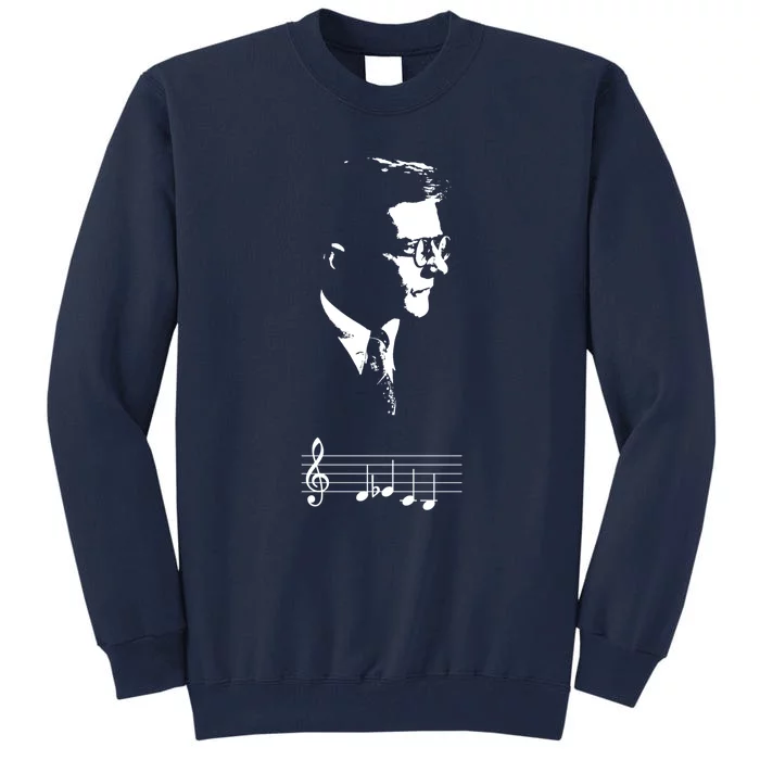 Dmitri Shostakovich Dsch Motif Musical Notes Tall Sweatshirt