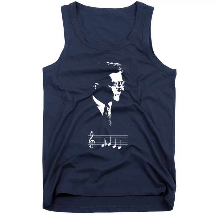 Dmitri Shostakovich Dsch Motif Musical Notes Tank Top